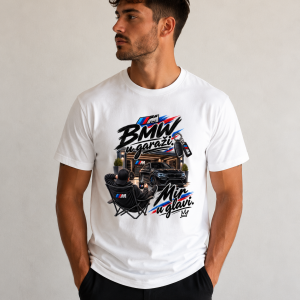 BMW u garaži. Mir u glavi. – Personalizirane majice