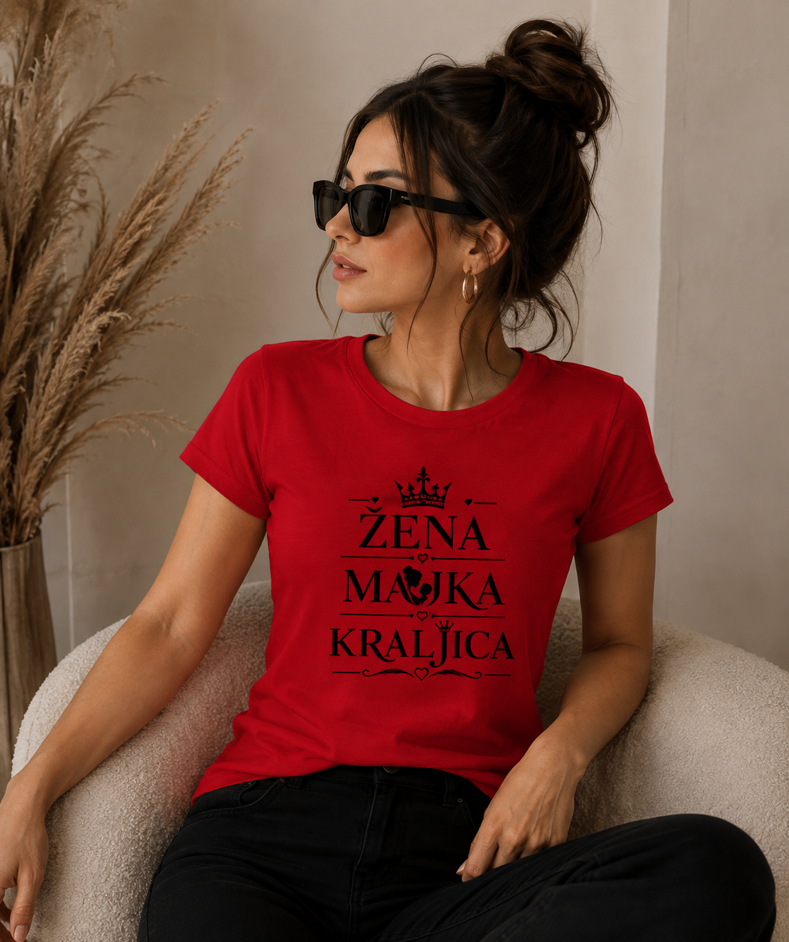 Žena, majka, kraljica | Ženska majica – Dostupno odmah – fotografija 3