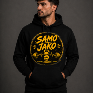 Fitness Hoodie „Samo jako“ – Dukserica za trening i teretanu
