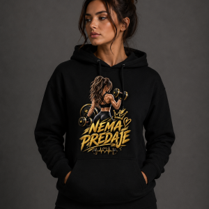Ženski Fitness Hoodie „Nema predaje“ – Dukserica za teretanu i trening