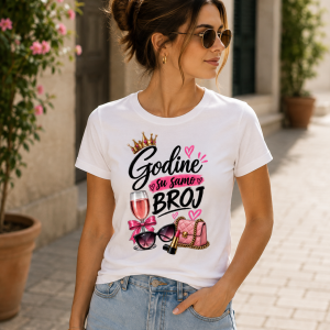 Godine su samo broj | Muška i ženska majica – Rođendanske majice