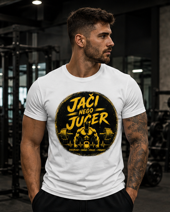 Nema izgovora. Samo trening. | Muška i ženska fitness majica – GYM modeli – fotografija 2