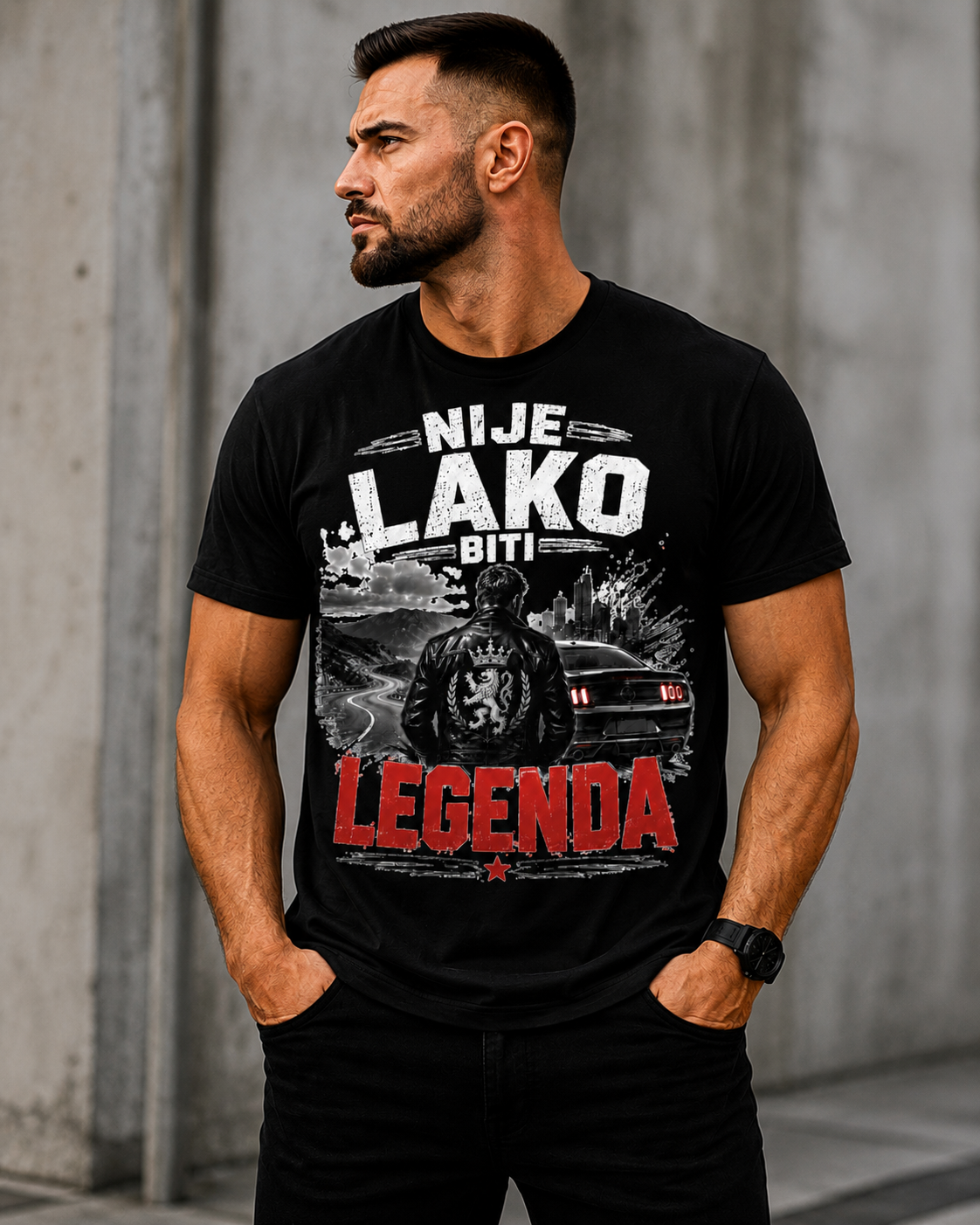 Nije lako biti legenda - muška majica – Muške majice – fotografija 2