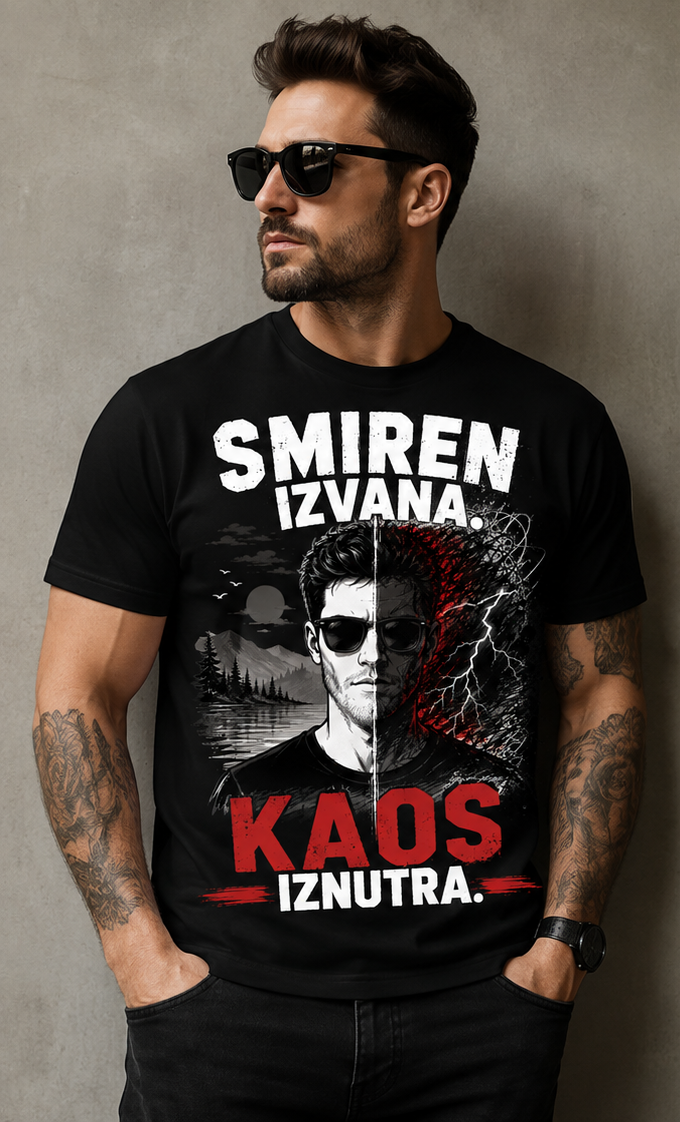 Smiren izvana. Kaos iznutra. - Muška majica – Muške majice