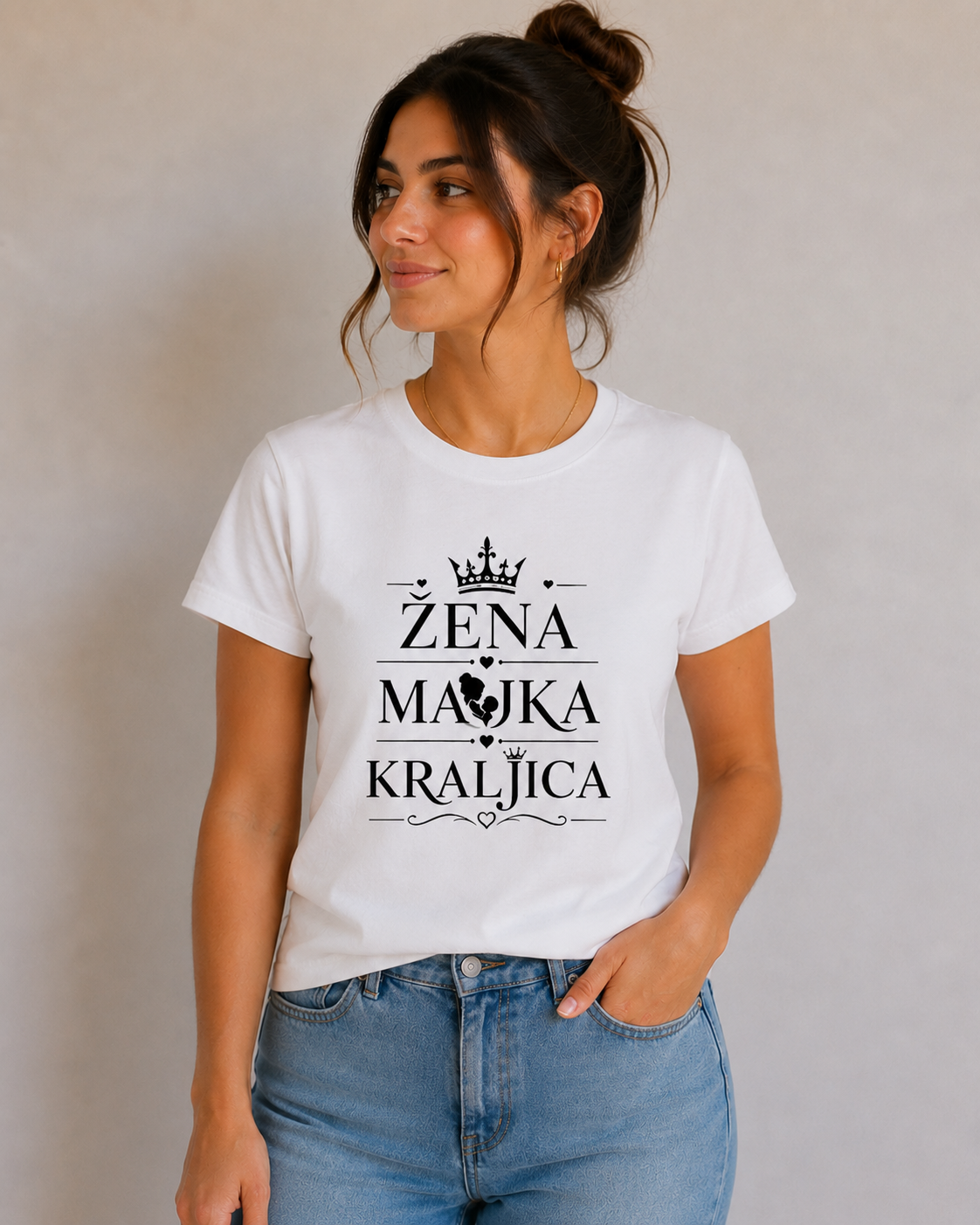 Žena, majka, kraljica | Ženska majica – Dostupno odmah